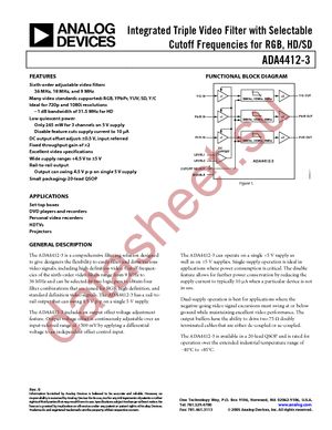 ADA4412-3ARQZ-R7 datasheet  